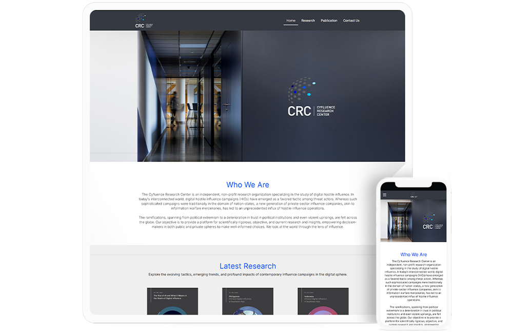 Website for Research Center